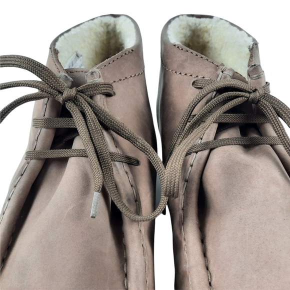 German SIOUX Grasshopper Shearling Nubuck Chukka Ankle Boot Crepe Tan 10.5 - Picture 6 of 8